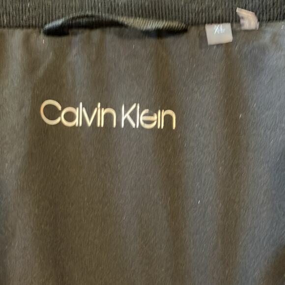 Calvin Klein Black Belted warm Trench Rain Coat size XL - Picture 7 of 9